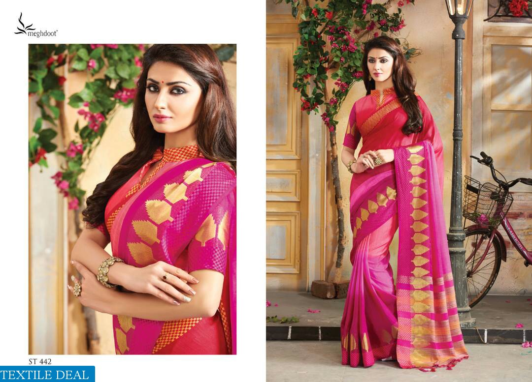 meghdoot Tassels Wholesale Cotton Silk Ethnic Saree